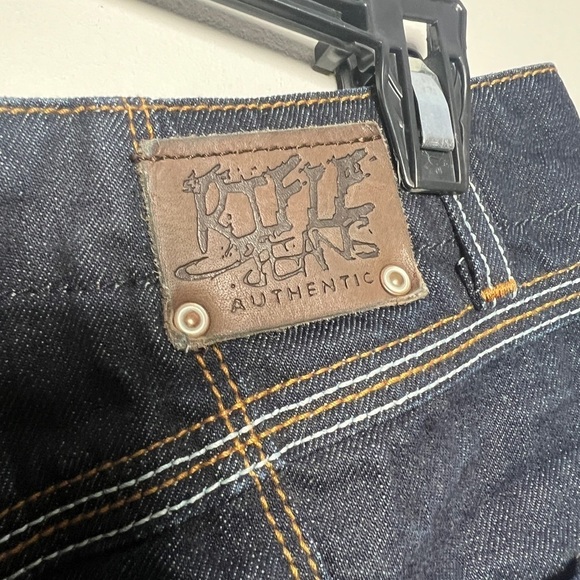 Rifle Jeans Dark Denim Mini Skirt Y2K - Picture 4 of 8